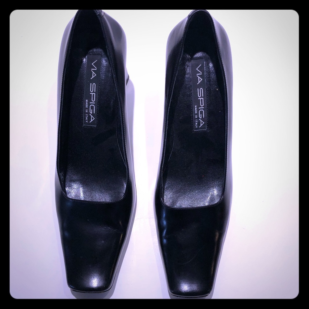 Via Spiga Black Dress Shoes
